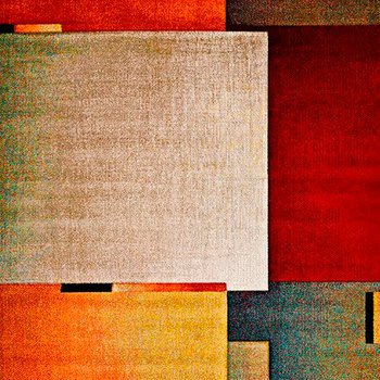 Alfombras 100% Polipropileno HEAT-SET FRISÈ Alfombra geométrica vintage rojo 120x170